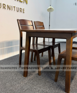 bộ bàn ăn 4 ghế chân côn lh2 mặt đá 3
