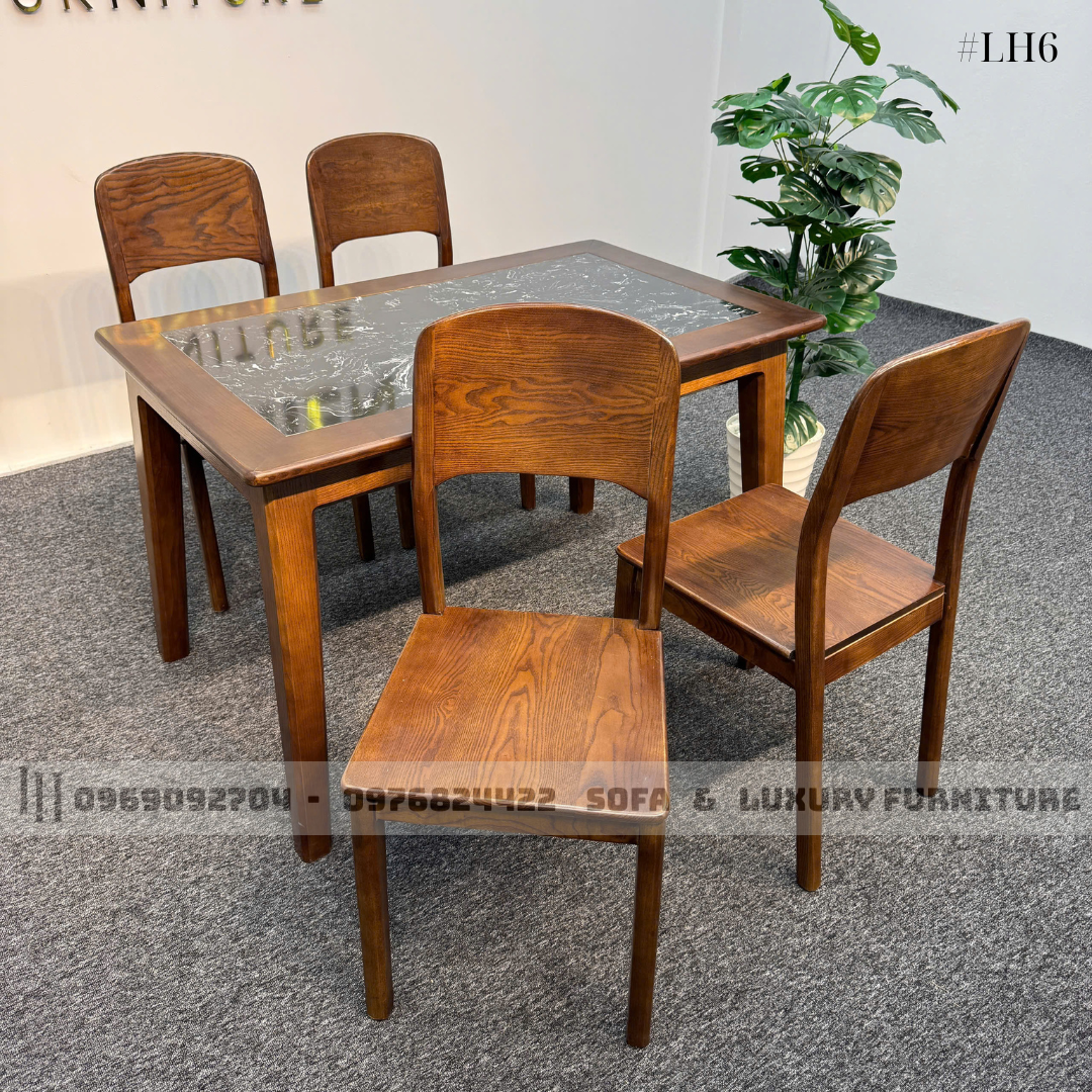 bộ bàn ăn 4 ghế mặt đá đen lh6 ghế 1 lá 2 bộ bàn ăn 4 ghế mặt đá đen lh6 ghế 1 lá 2