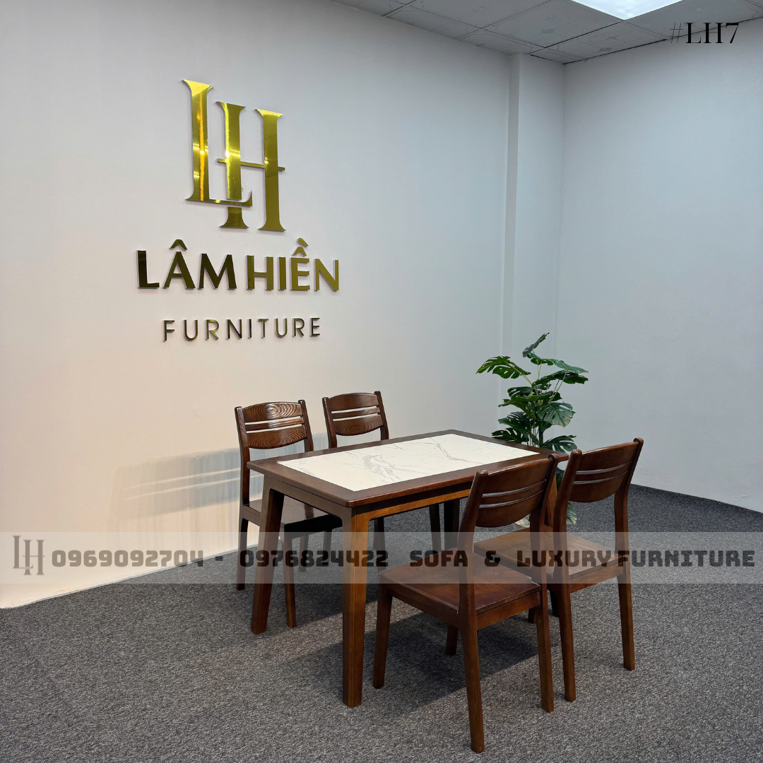 bộ bàn ăn 4 ghế mặt đá trắng lh7 chân côn 2 bộ bàn ăn 4 ghế mặt đá trắng lh7 chân côn 2