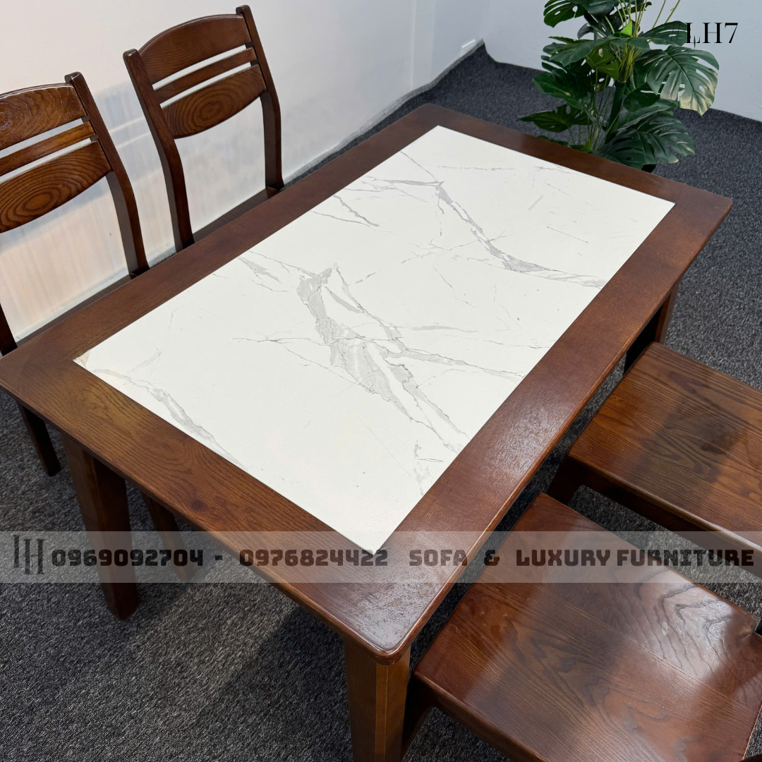bộ bàn ăn 4 ghế mặt đá trắng lh7 chân côn 3 bộ bàn ăn 4 ghế mặt đá trắng lh7 chân côn 3