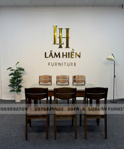 bộ bàn ăn 6 ghế có ngăn kéo lh1-3