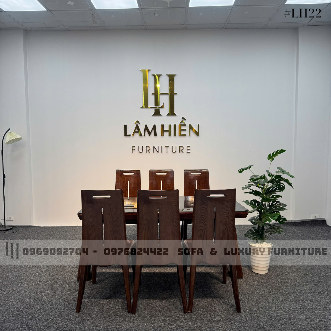 bộ bàn ăn 6 ghế mặt kính đen lh22 chân u cong bộ bàn ăn 6 ghế mặt kính đen lh22 chân u cong