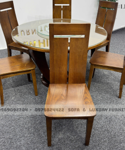 bộ bàn ăn tròn 6 ghế có mâm xoay lh15 3